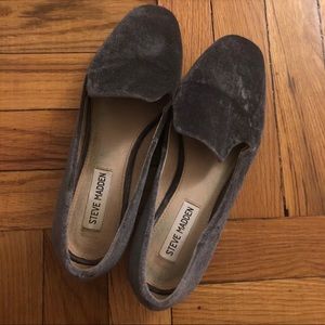 Faux suede loafers